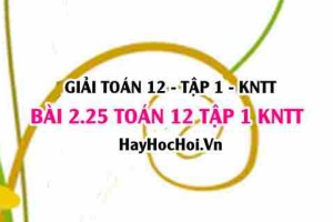 Giải 2.25 Toán 12 tập 1 SGK Kết nối tri thức